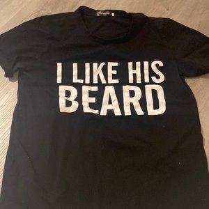I like his beard shirt